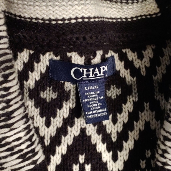 Chaps Inside Out Diamond Knit Toggle Sweater Vest - Picture 15 of 16
